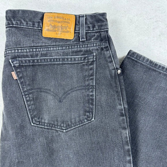 Levi's Other - Vintage Levis 545 Loose Fit Jeans Black Mens 40x34 Brown Tab Denim Y2K